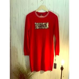 Long Sleeve Reversible Sequence Dress